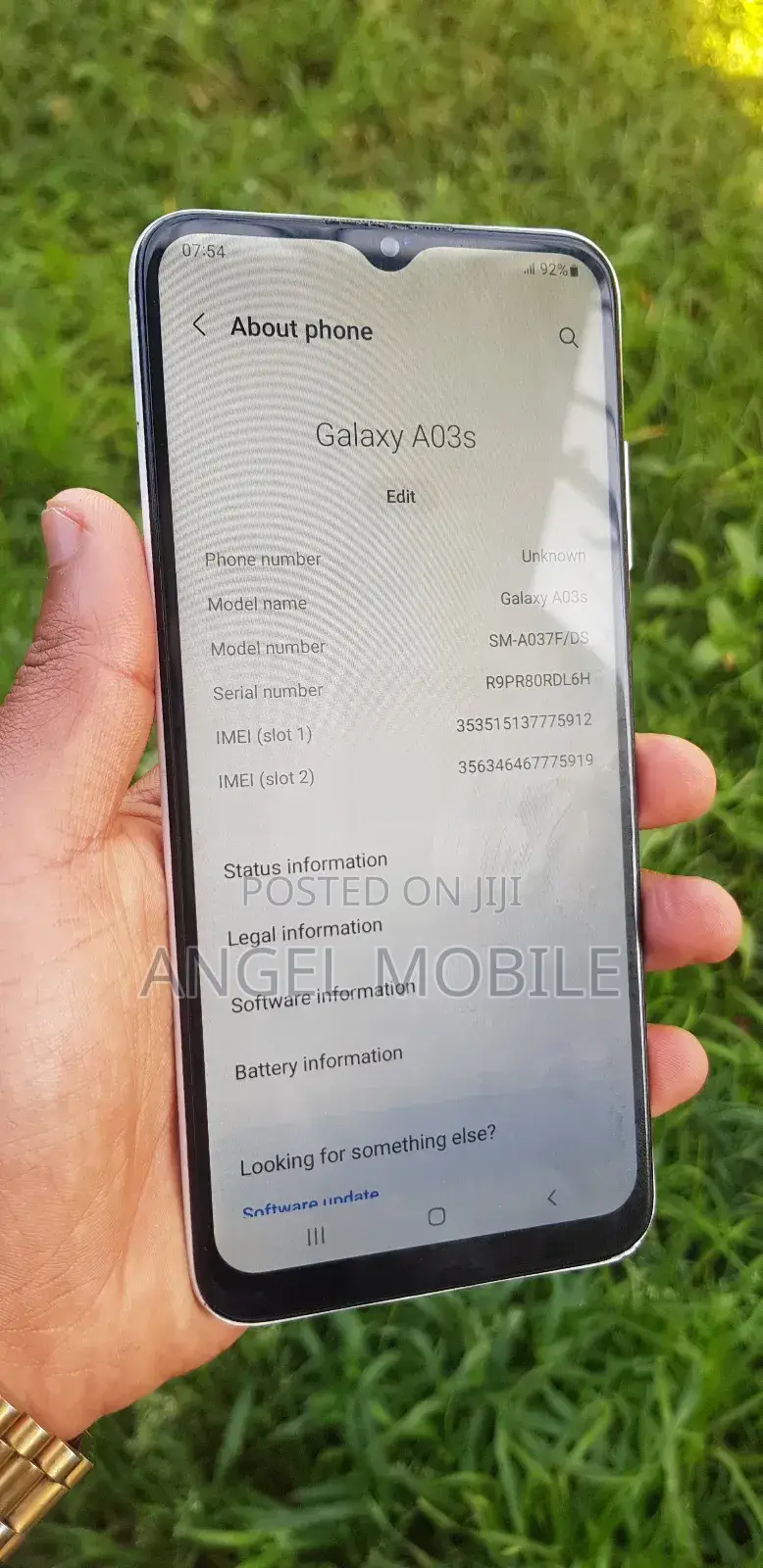 Samsung Galaxy A03s 64 GB White