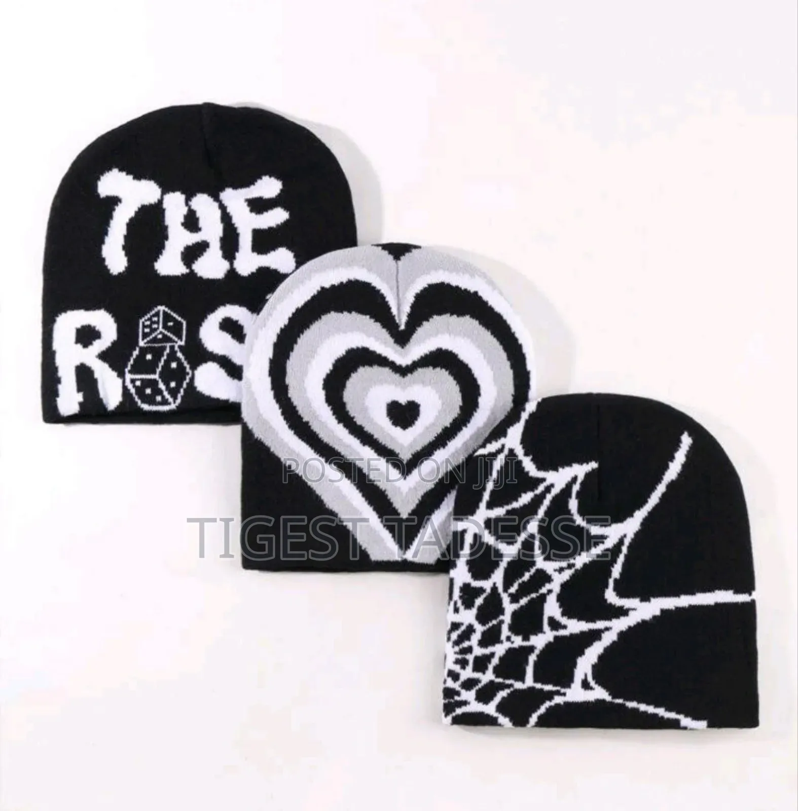 Spider Web Knitted  Beanie