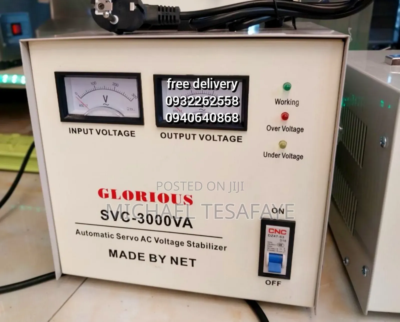 GLORIOUS Brand SVC-3000va Automatic Servo AC Voltage