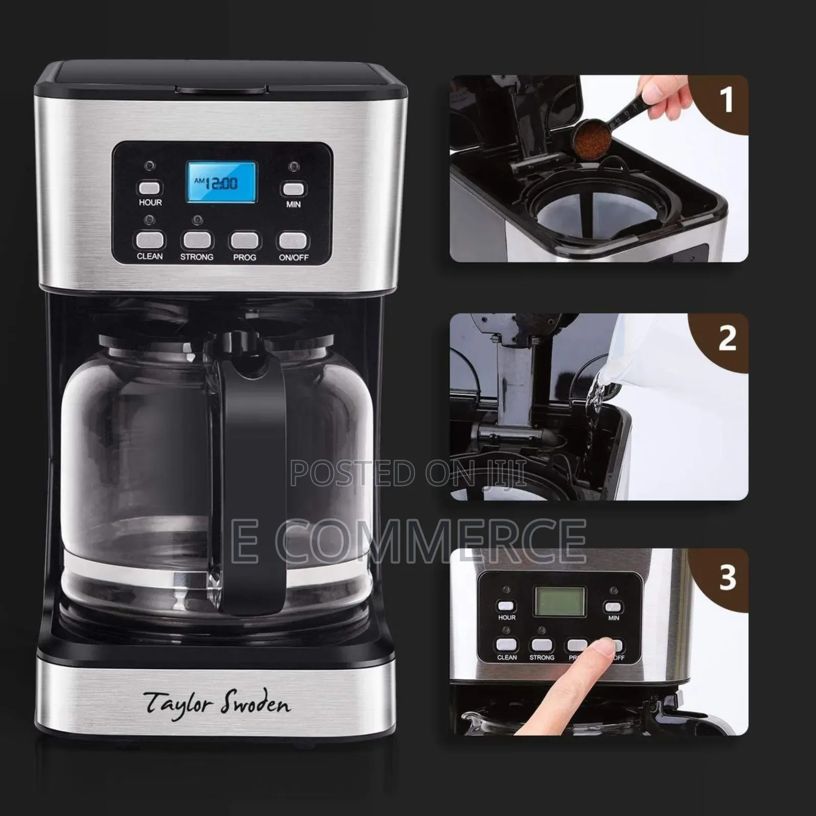 Sokany 12cups Coffee Maker With Digital Display