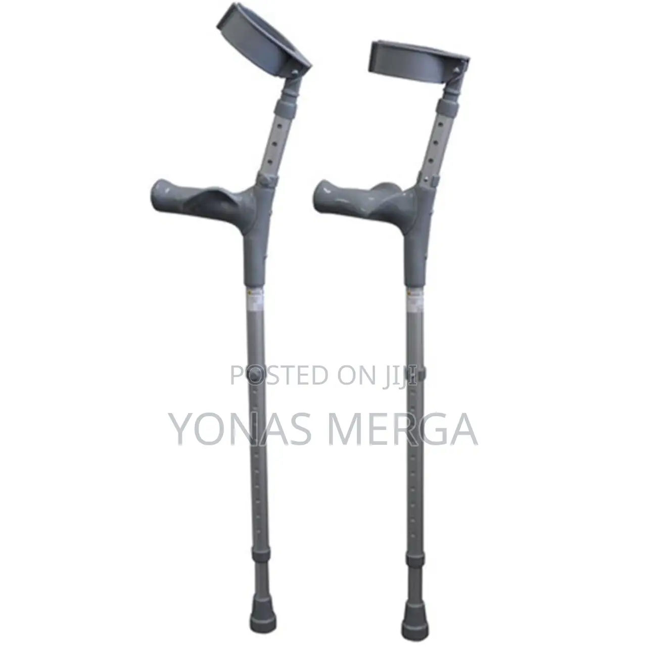 Crutches/Forearm Crutches With Cuff Hinge –Sliver/as Apair