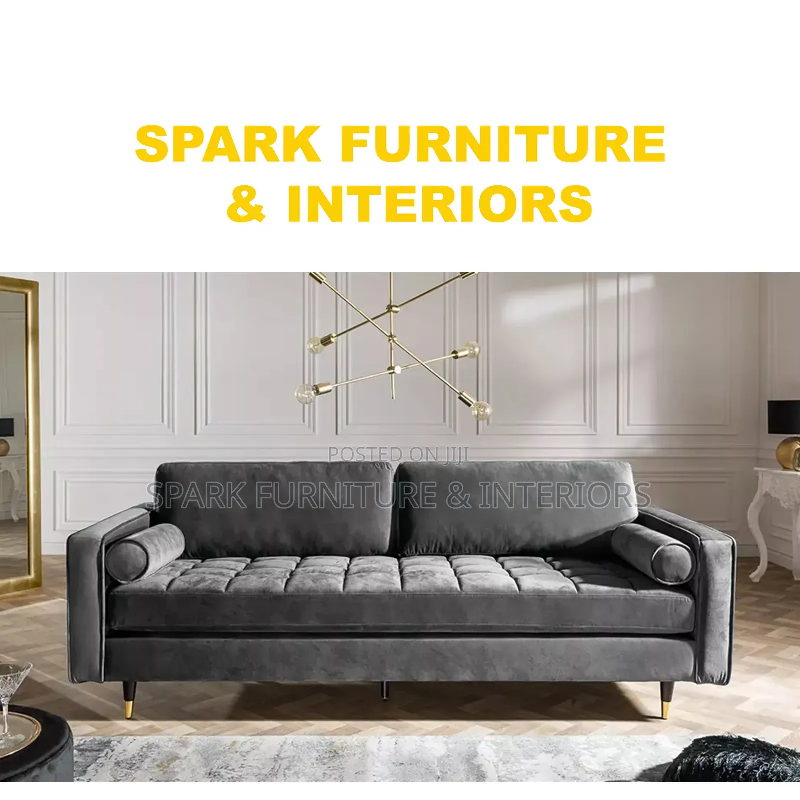 S-044blk 6 Seater Sofa Set (ባለ 6 መቀመጫ)