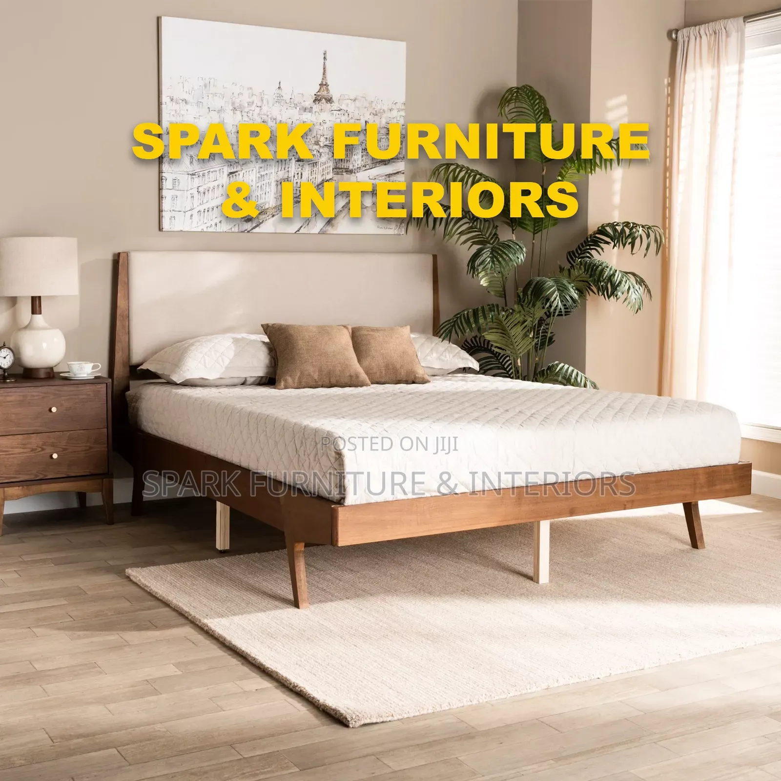 B-037 Bed With Nightstand (150cm)