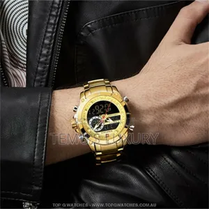 Navi Force Gold Waterproof Luxury Men's Quartz Watch