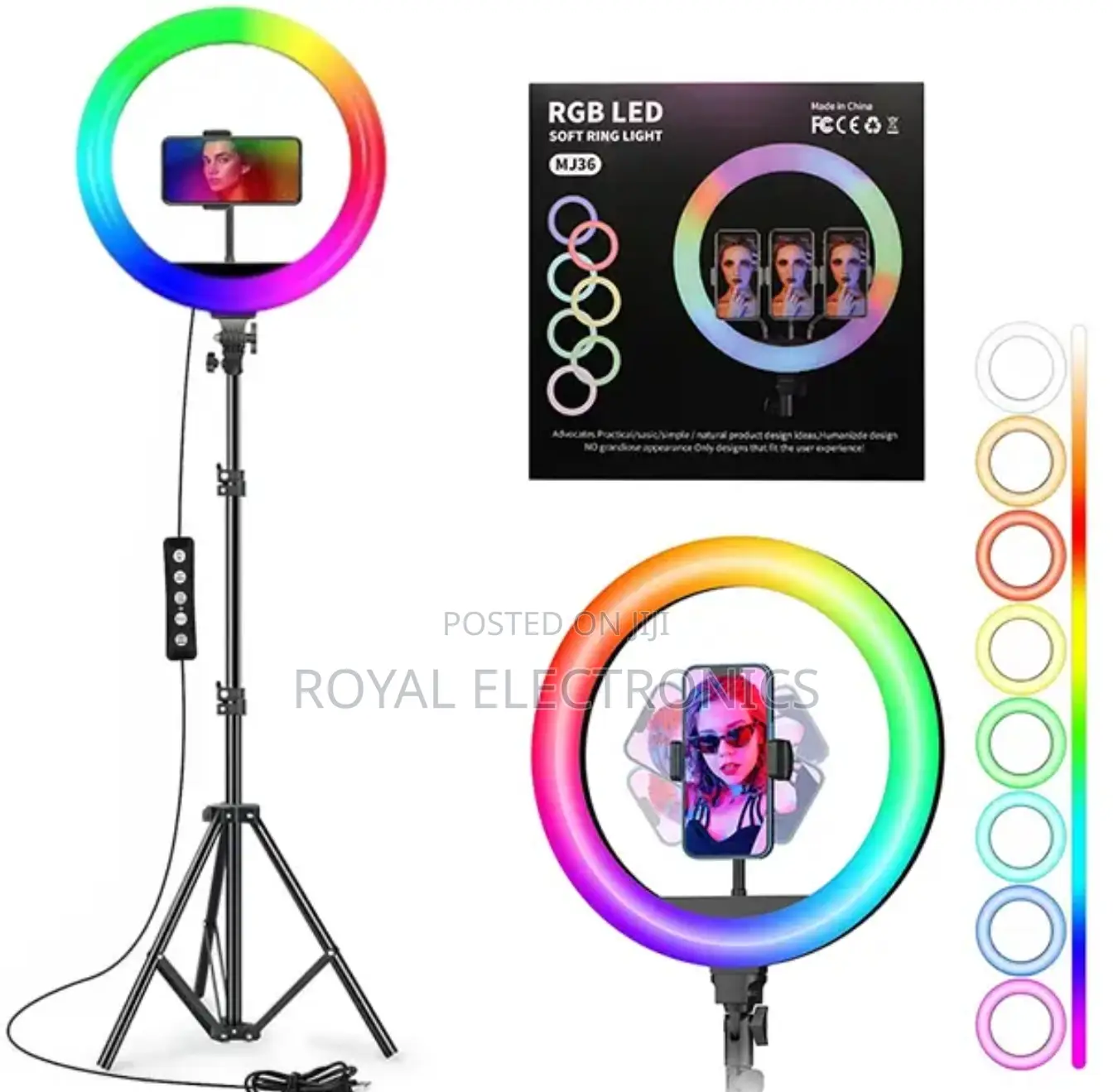14 Inch RGB Soft Ring Light With 2 Meter Stand