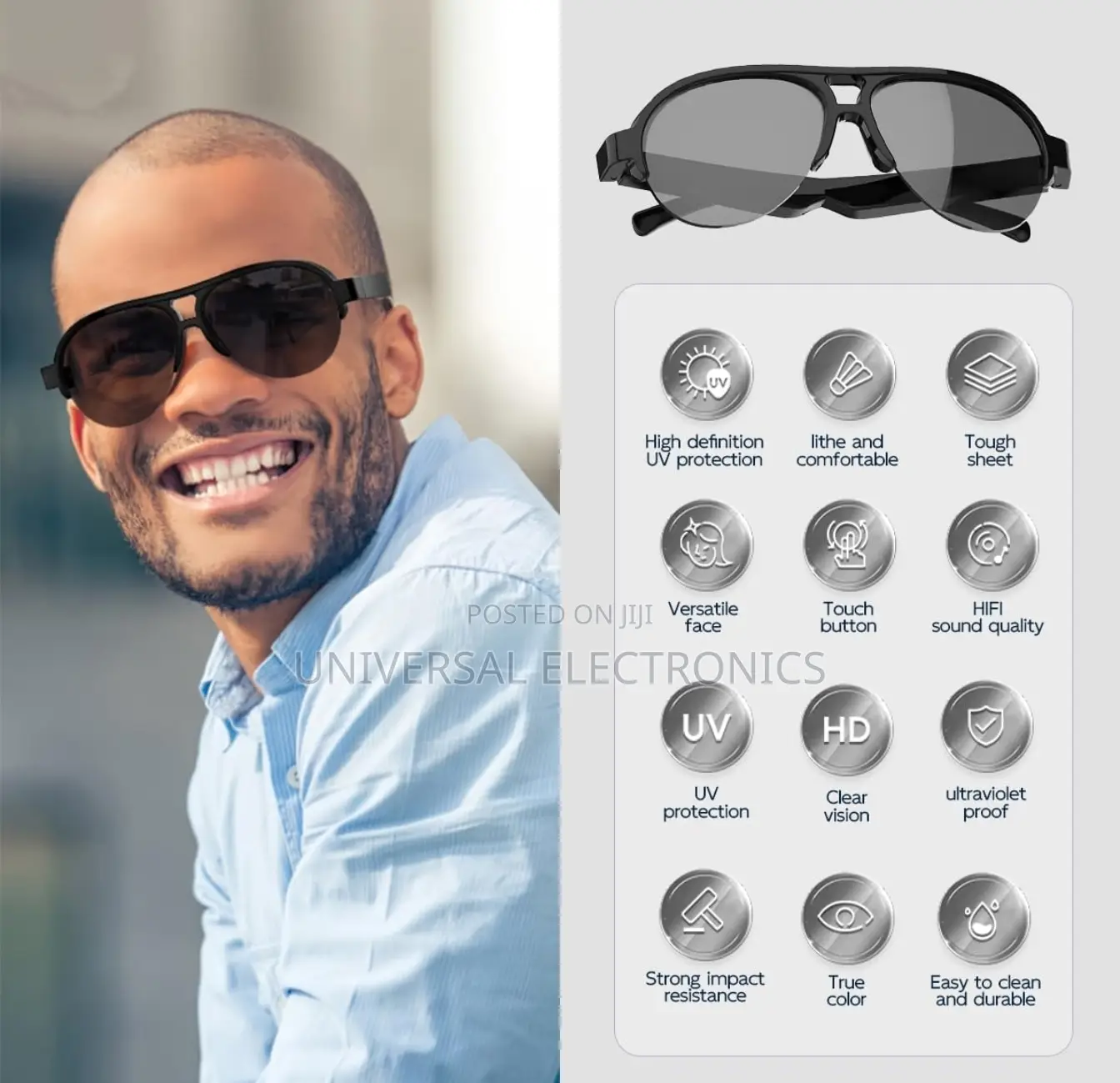 Original ስማርት Sunglass ( Bluetooth 5.3 Hd Call)