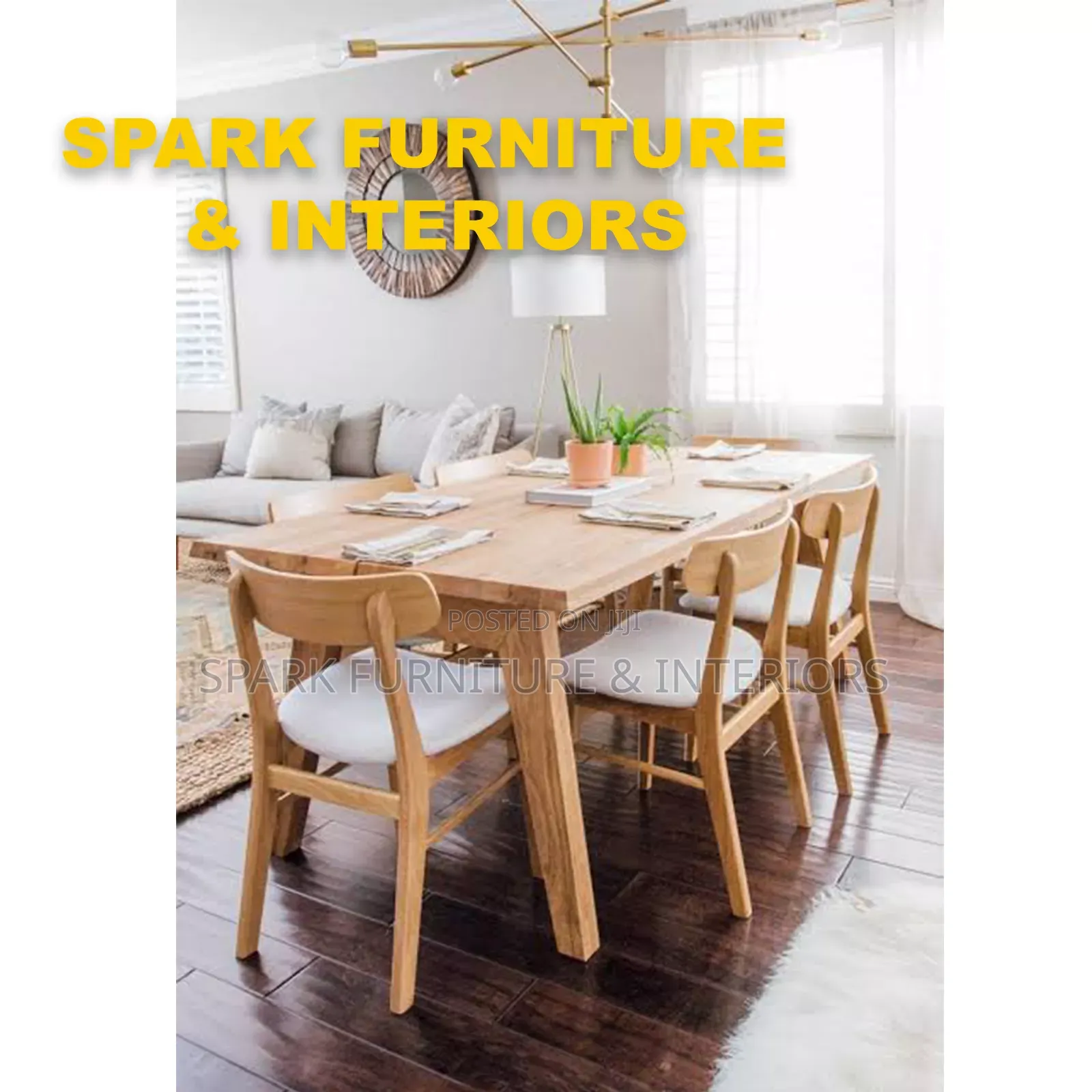 6 Seater Dining Set D-004 (ባለ 6መቀመጫ)