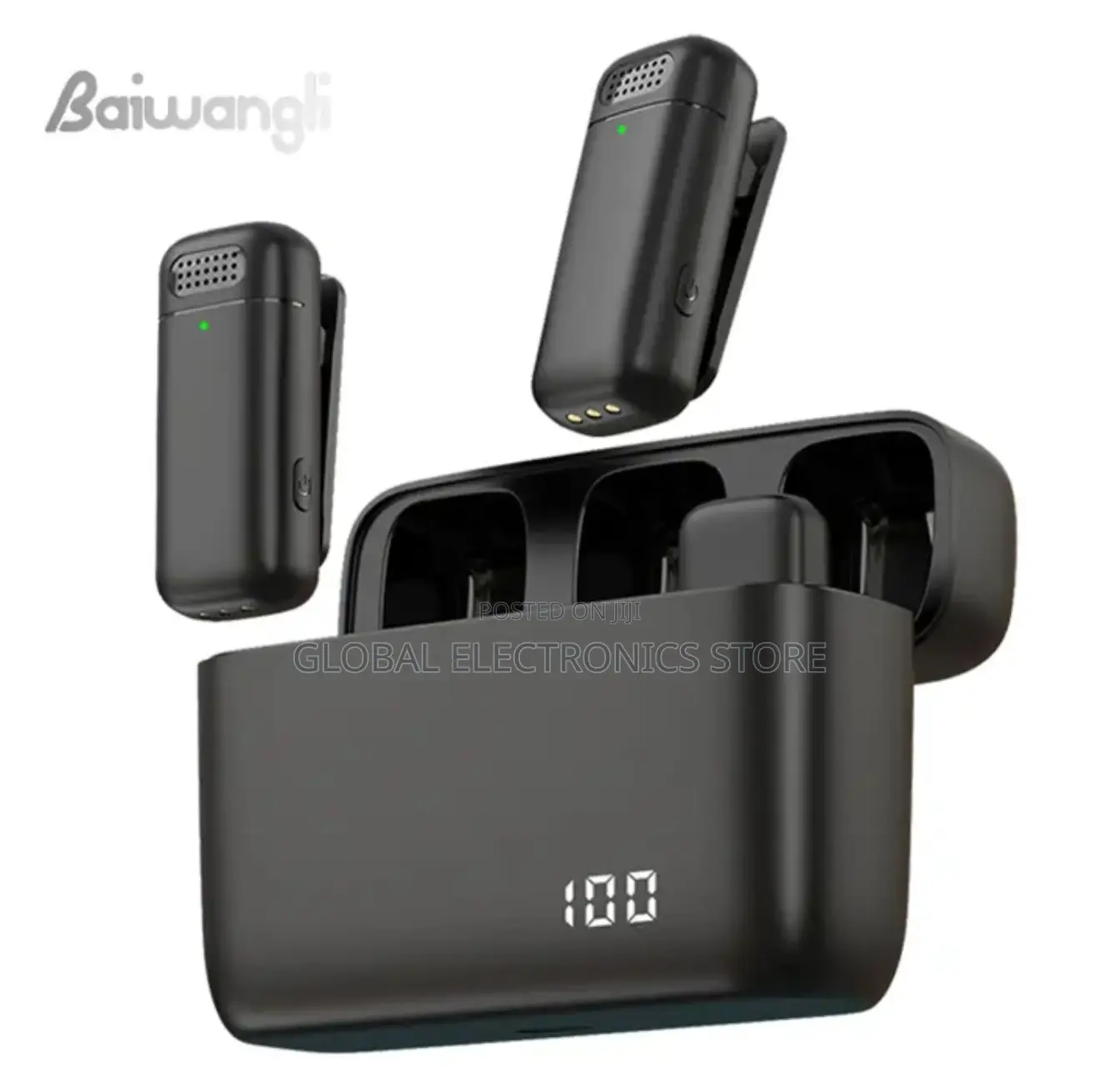 Dual Wireless Microphone With Charging Case Noise Cancelling