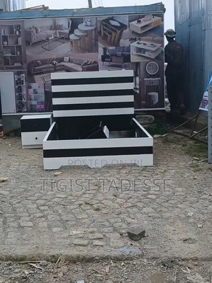 አልጋ 120 ሳሜ ለልጆች ለአዋቂዎች ከስር 2 መሳቢያ ያለው ለተለያዩ ነገሮች ማስቀመጫ