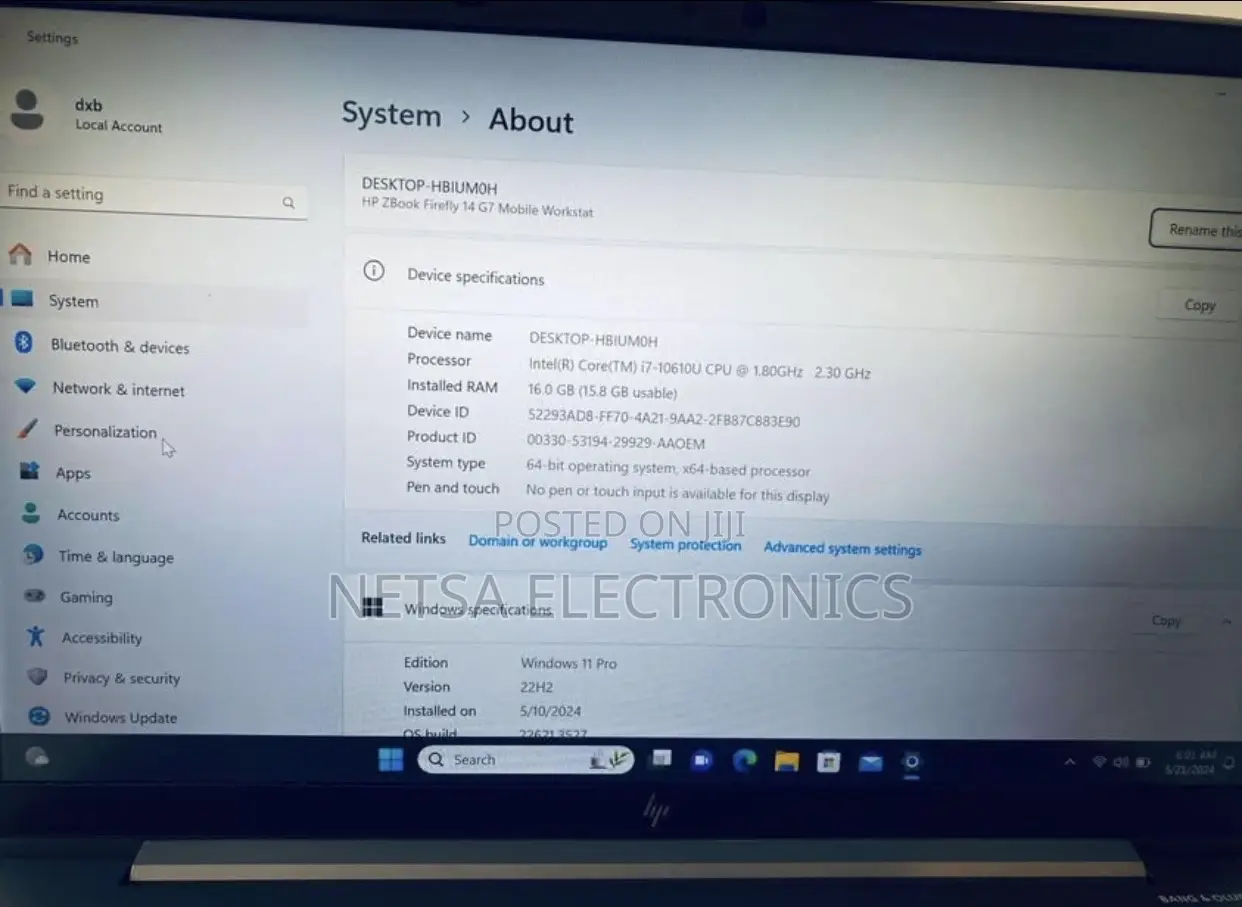 New Laptop HP ZBook 14 16GB Intel Core I7 SSD 512GB