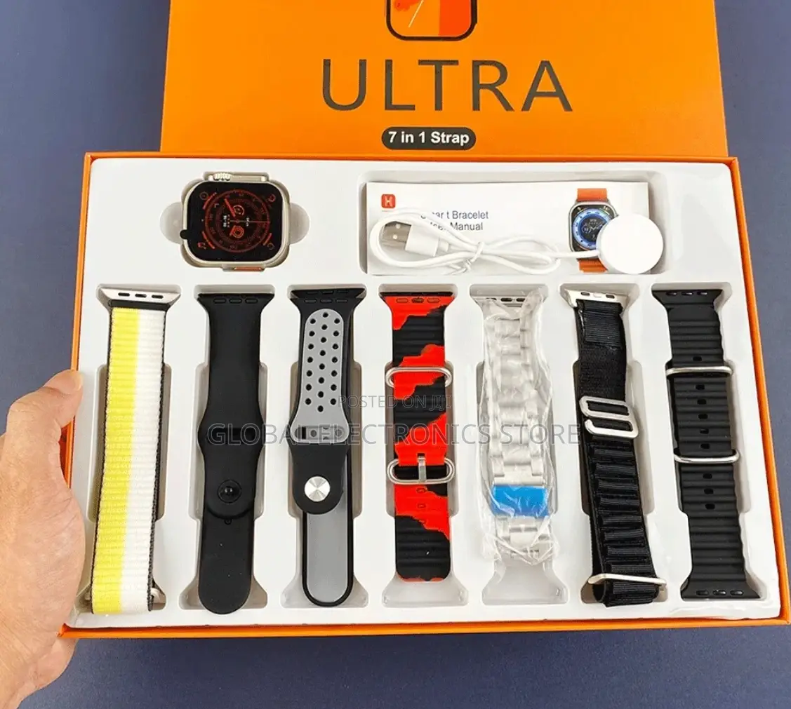 Ultra Smart Watch With Full HD 49mm Dial + 7 Straps