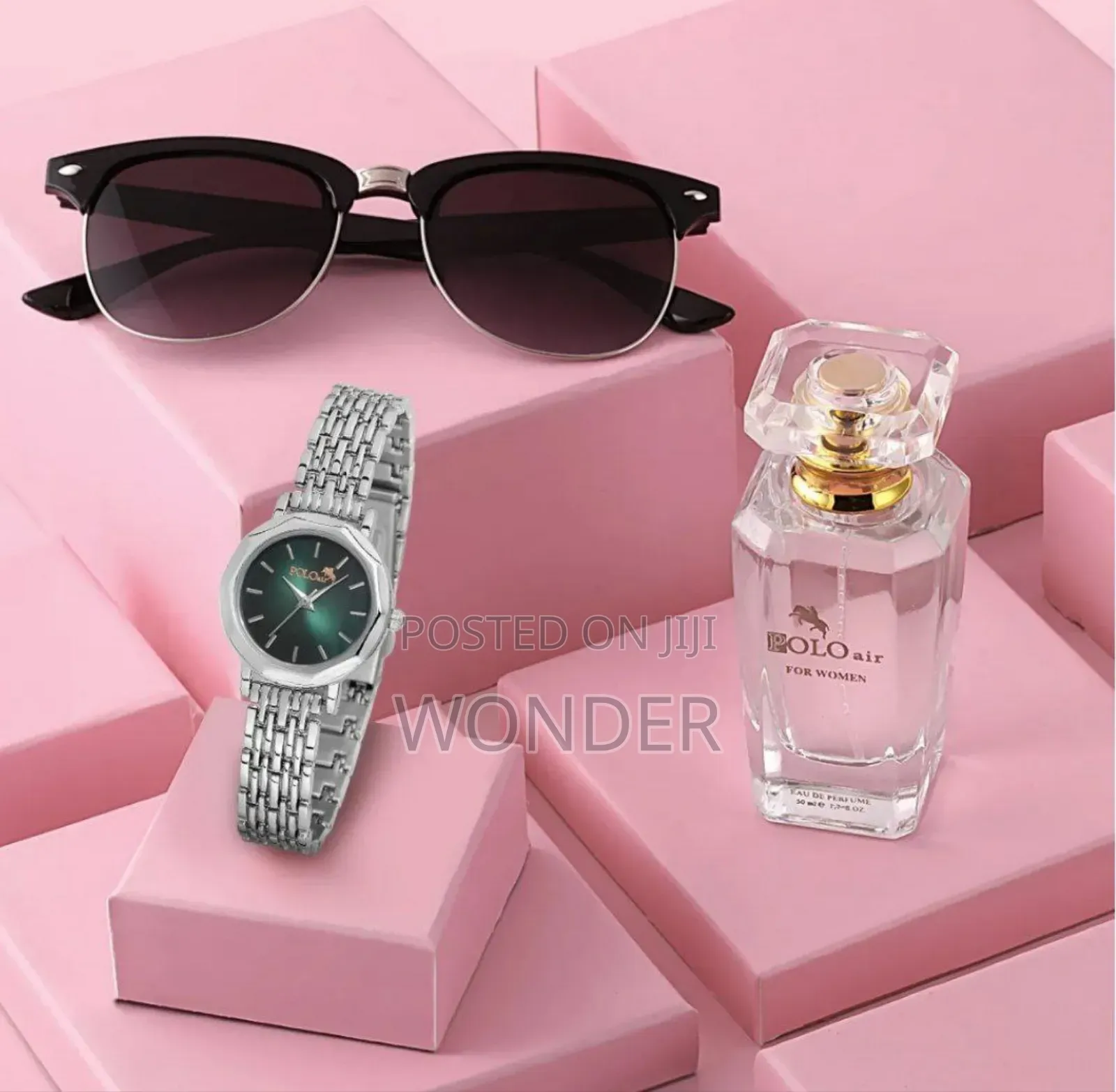 POLO AIR Women's Wristwatch Set 50 Ml Perfume and Sunglass