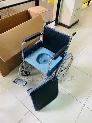 Foldable Premium Mag Wheel Commode Wheelchair With Attendant