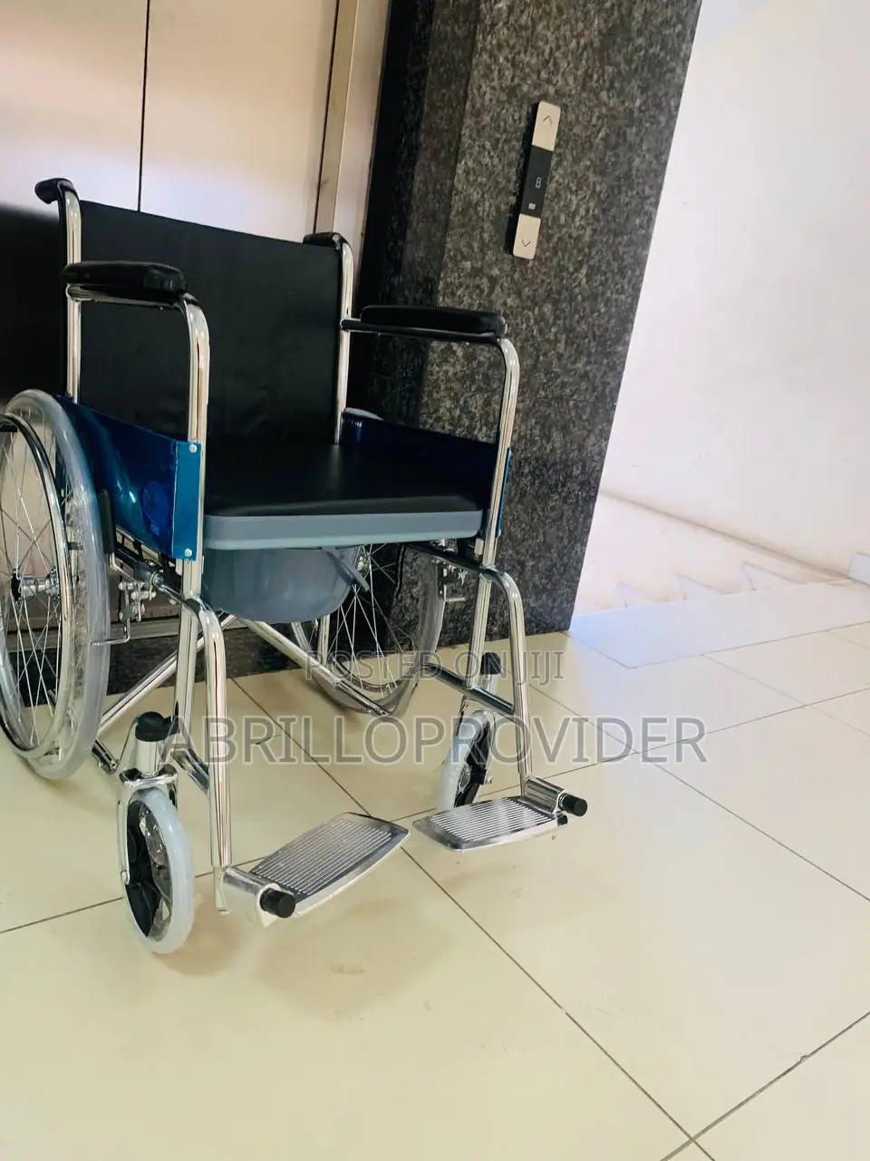 Shower Commode Wheelchair,Folding Shower Chair, Self Propell