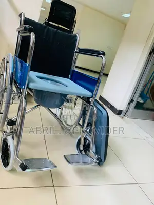 Photo - Wheelchair,Stainless Steel Hospital Universal Leather