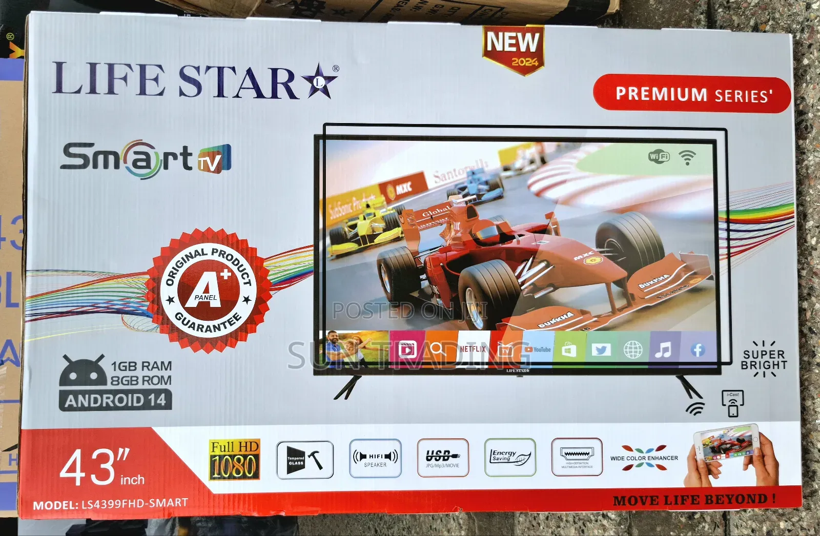 Lifestar 43" FHD Smart Television | Android 14 | 2025