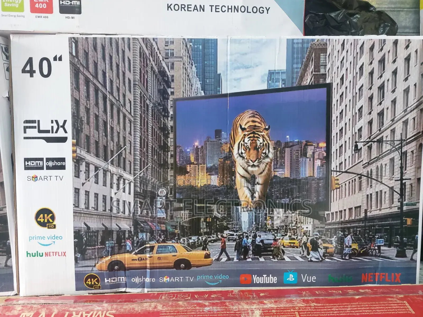 Flix 40 Inch 40 Inch Tv Double Glass Smart Uhd Tv