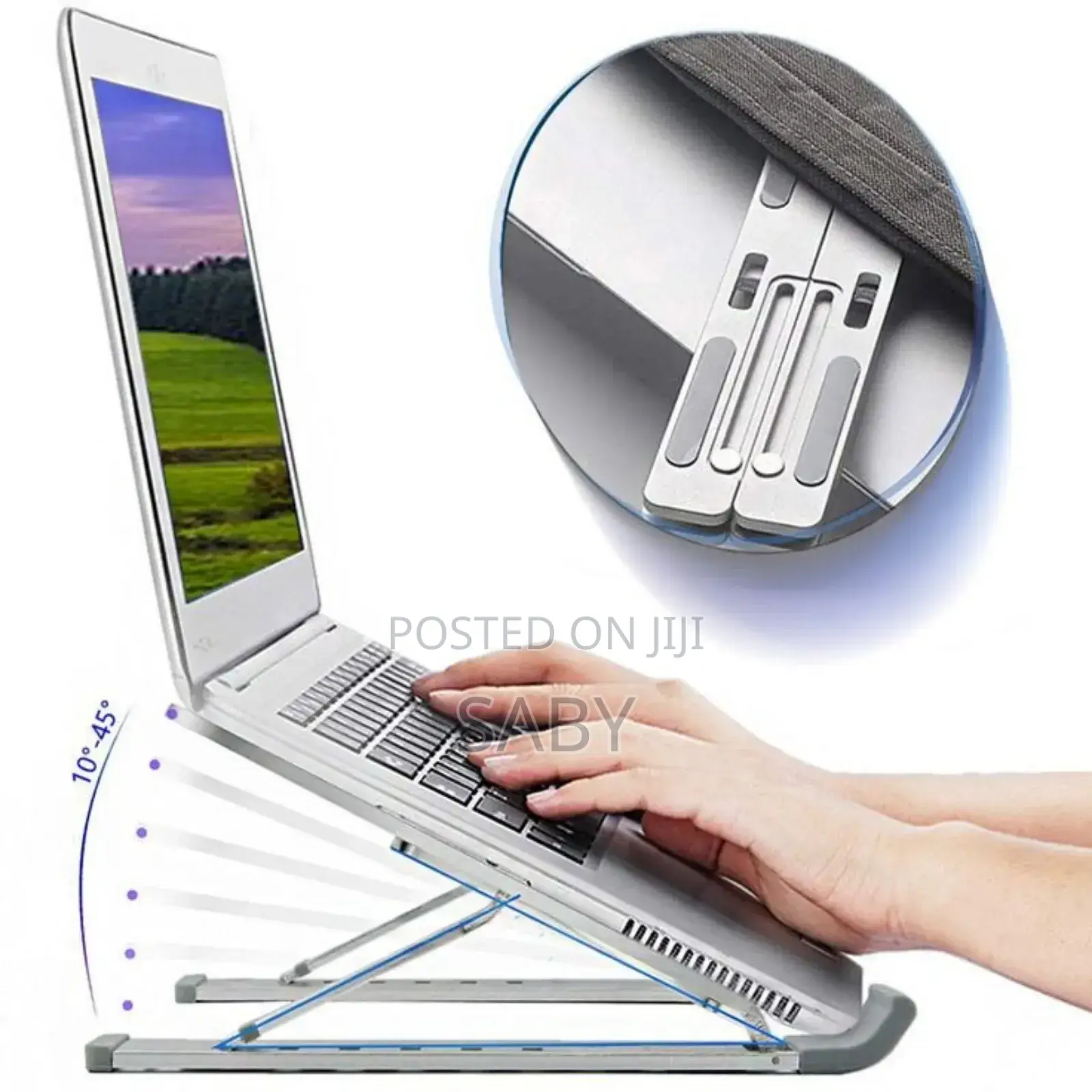 Foldable Height Adjustable Metal Frame Laptop Stand