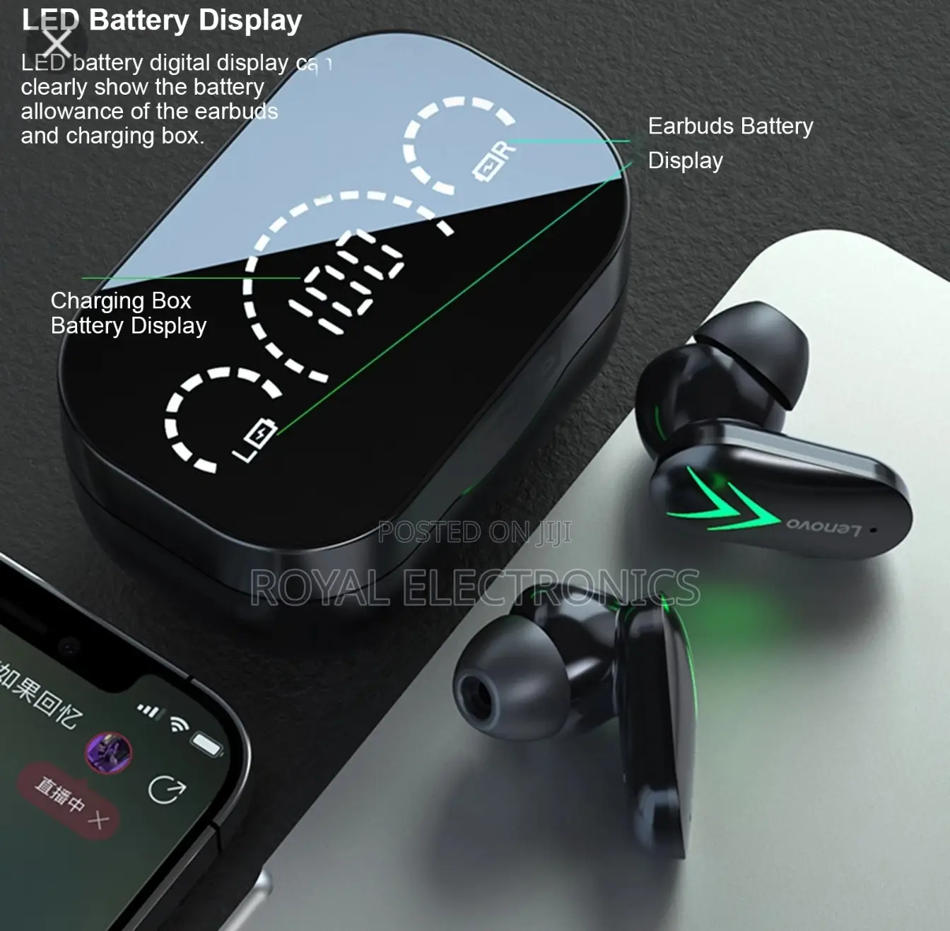 Original Lenovo High Noise Reduction Earbuds (High Quality )