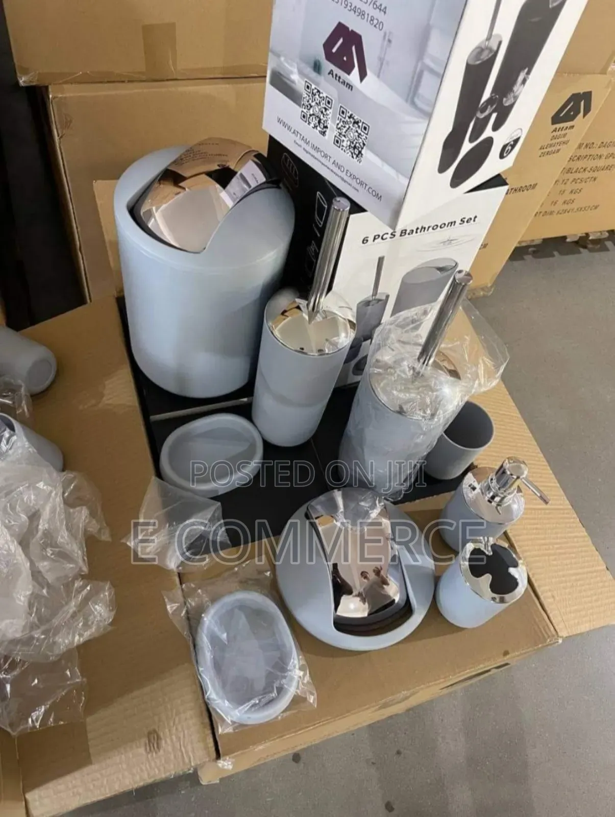 6pcs Bathroom Set 6 ዓይነት የመፀዳጃ ቤትና የንፅህና መጠበቂያዎች
