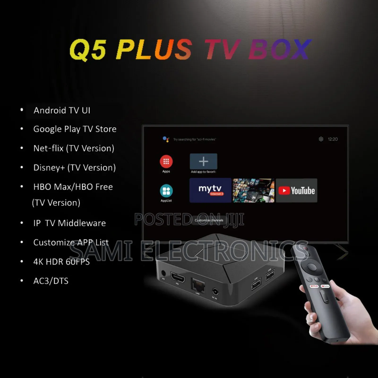 Q5 Plus Smart Android Box የትኛውንም ቲቪ ስማርት ያረጋል Tv Box