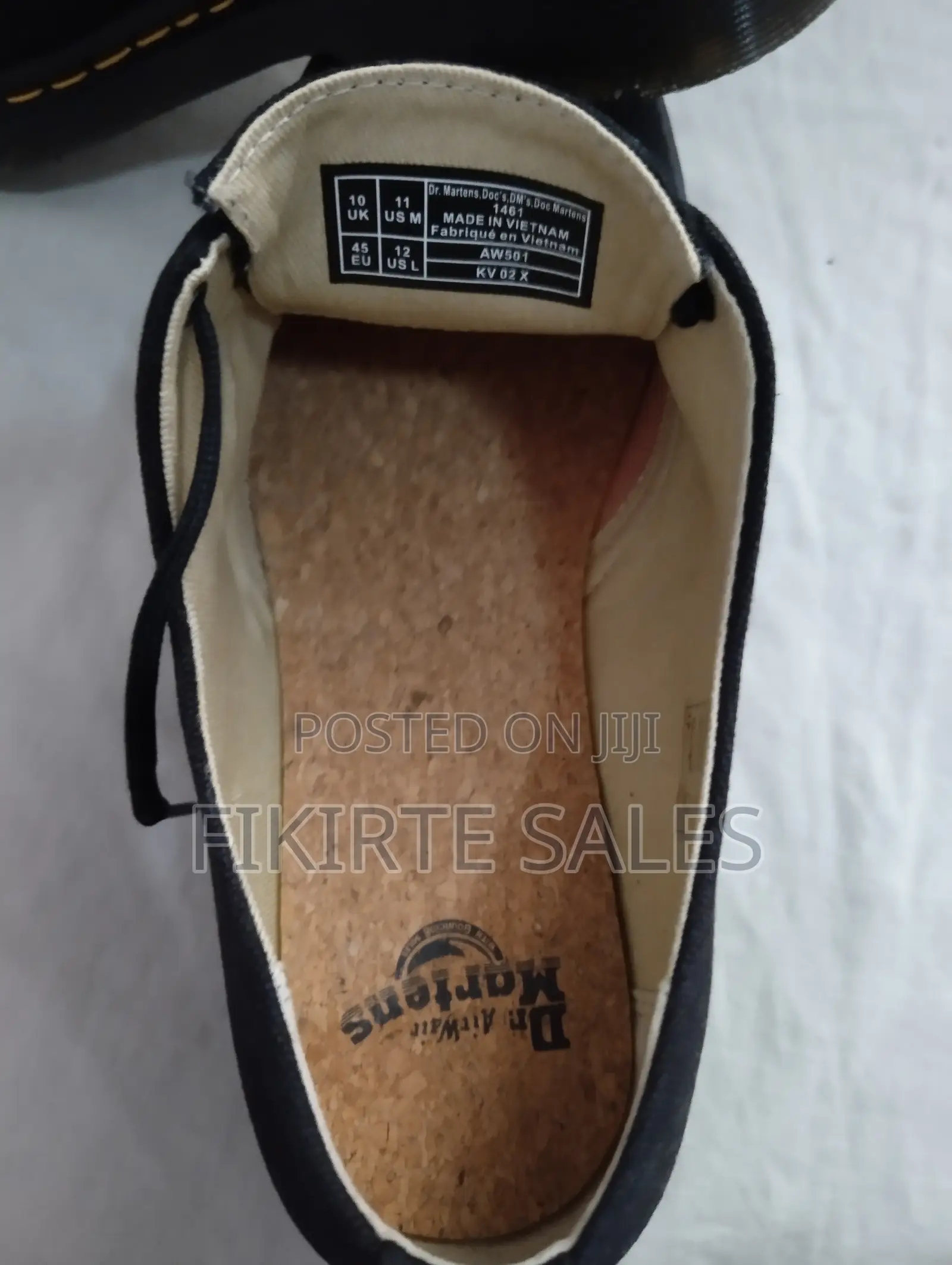 Dr Martens Shoes 1461 Style - Black Canvas - Uk10/Eu45/Us11