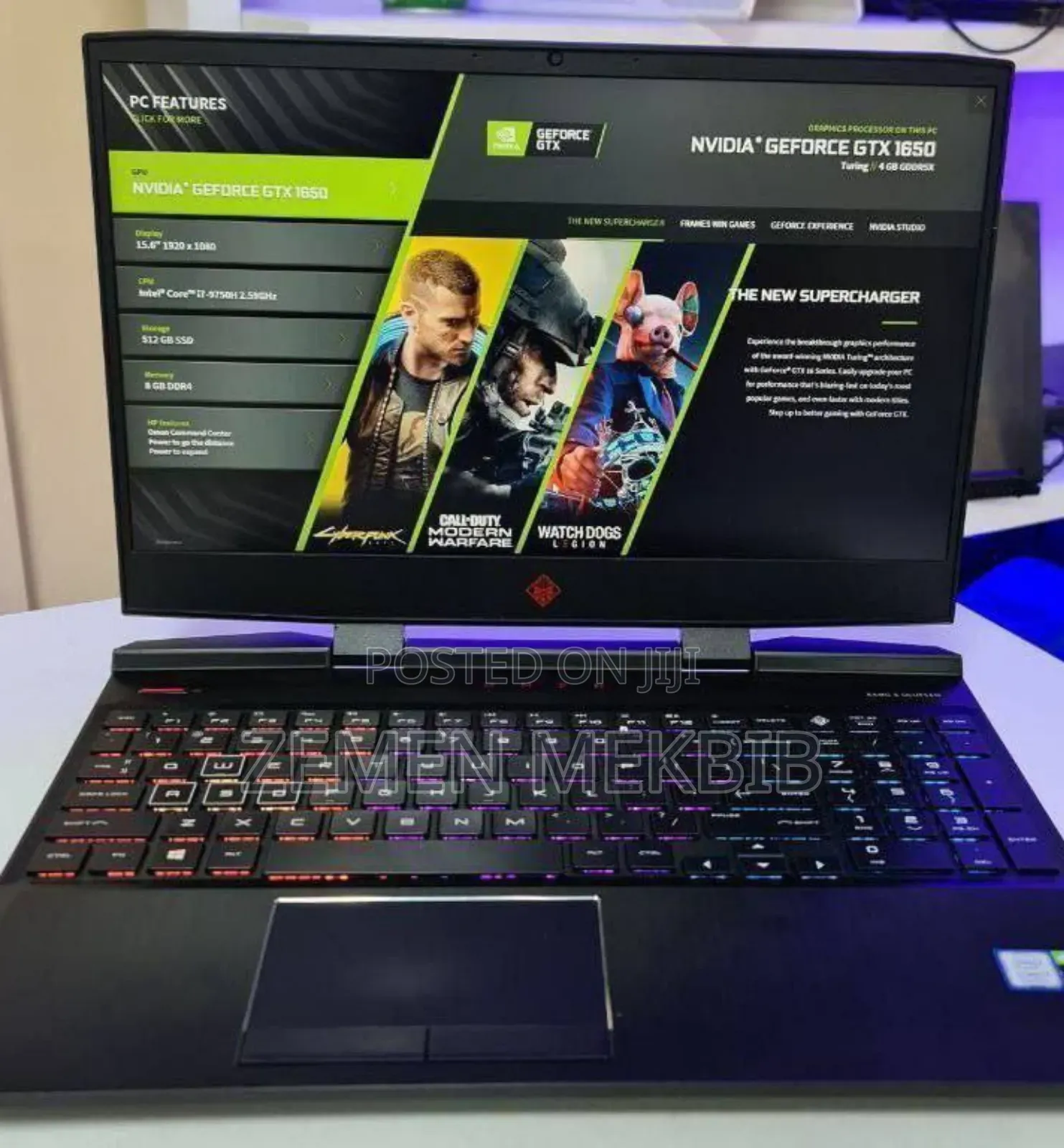 New Laptop HP Omen 15 16GB Intel Core I5 SSD 512GB
