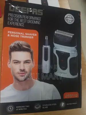 Photo -  Geepas 2 in Men's Rechargeable Shaver With Nose Trimmer