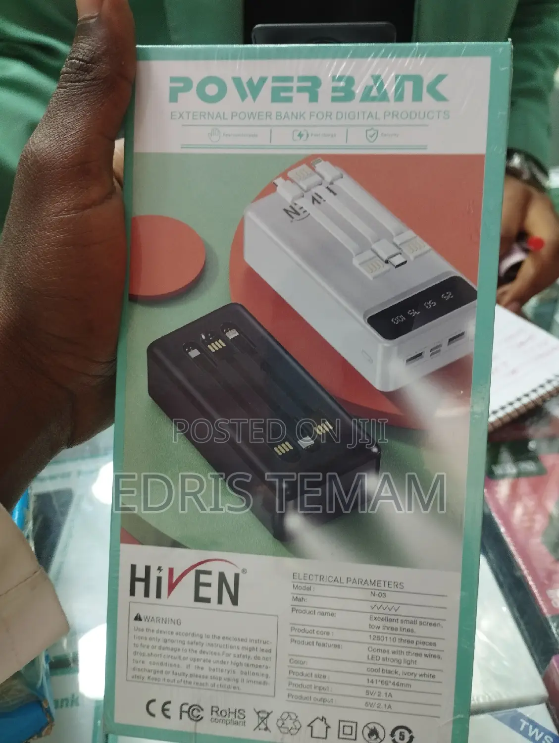 Hiven Power Bank 40,000 Mah Capacity For Efficient Power