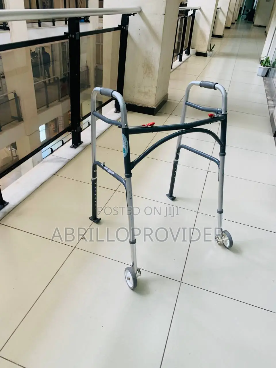 Walker With Wheels Walker Adjustable Width and Height, Fold