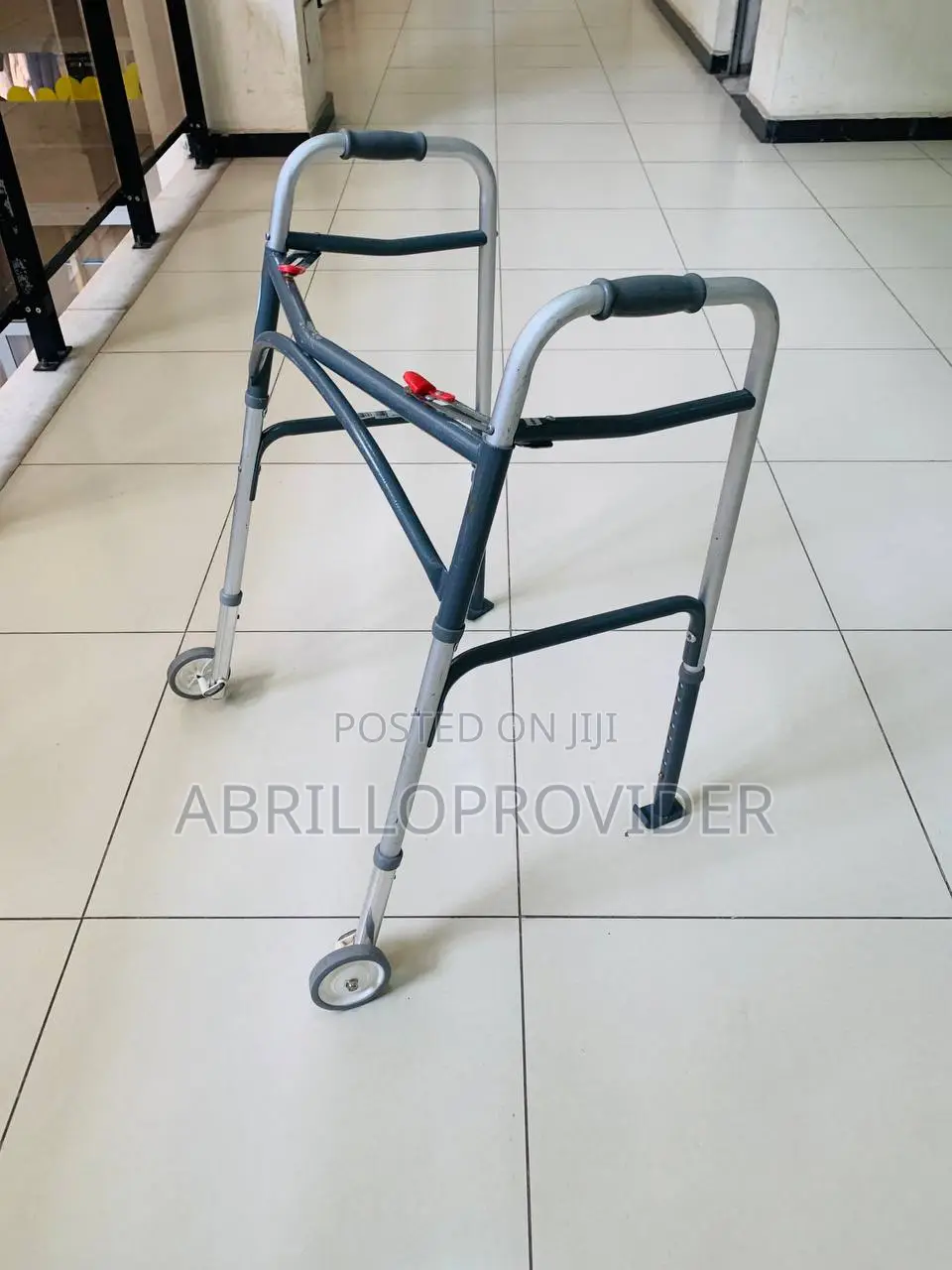 Drive Folding 2-Button Walker, 5" Wheel-Glides, Adult, 1 Eac