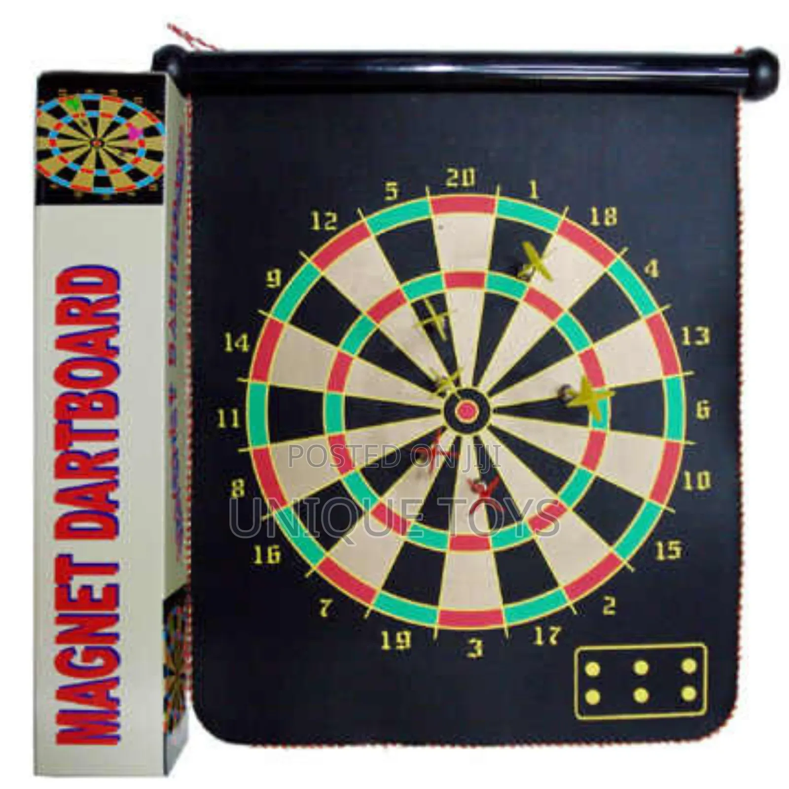 Magnetic Dart Board: 2 Games in 1 Roll Up Board