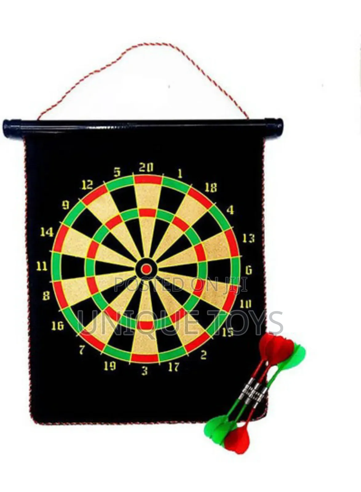 Magnetic Dart Board: 2 Games in 1 Roll Up Board