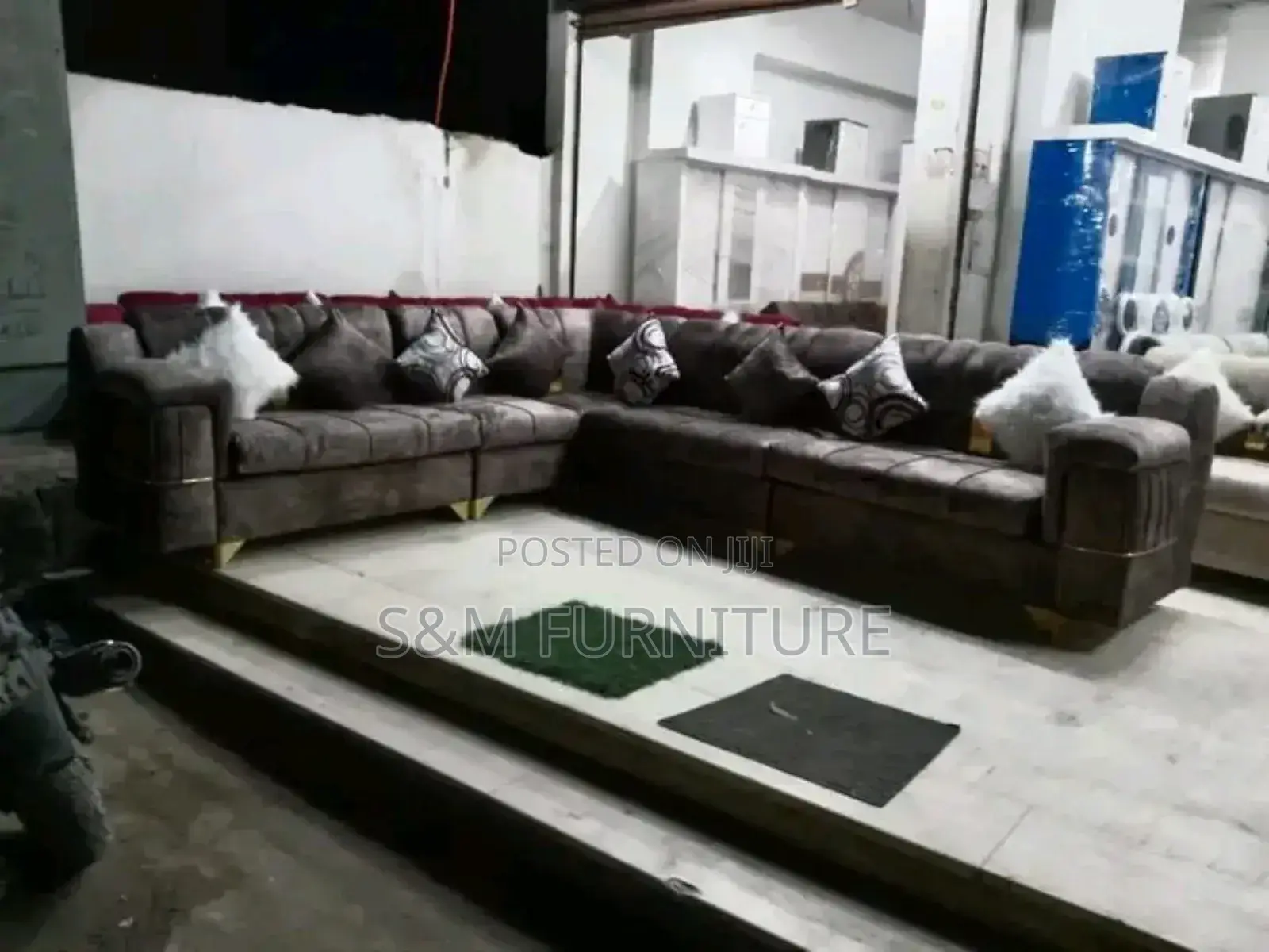 Latest L Shape Sofa Sets With Aluminium Sofa Legs