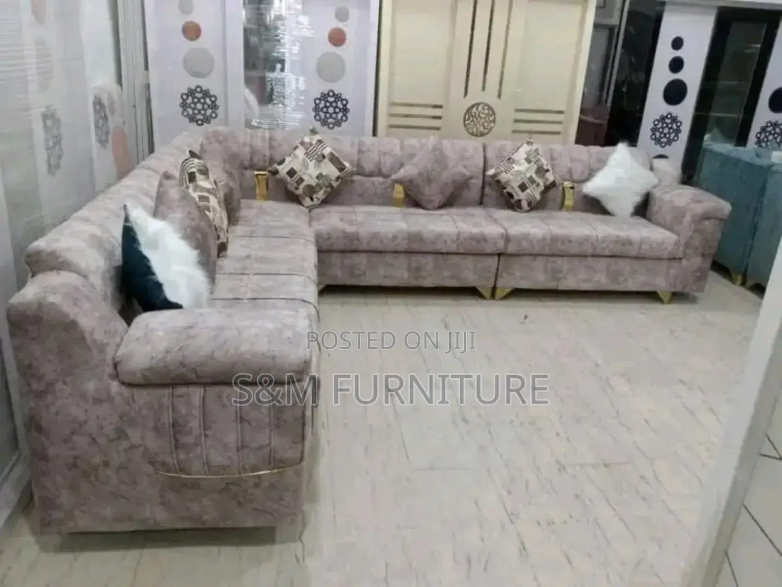 Latest L Shape Sofa Sets With Aluminium Sofa Legs