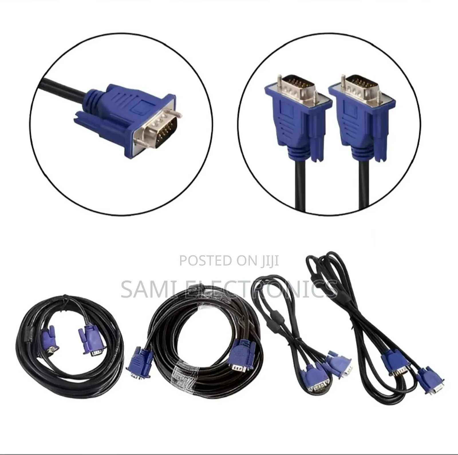 VGA Cable ቪጂኤ ኬብል Desktop Monitor Cable የኮምፒዩተር ኬብል