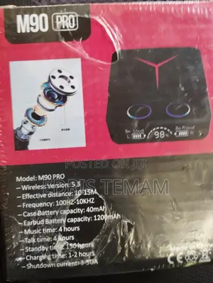 Photo - M90 Pro Wireless Earbuds for High Intensity of Sound