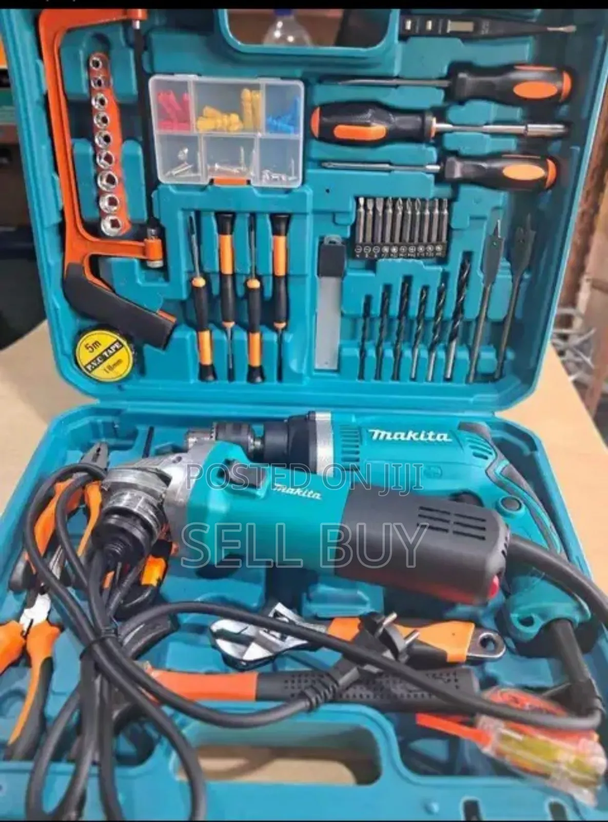 Makita Drill With Accessories and Grinder