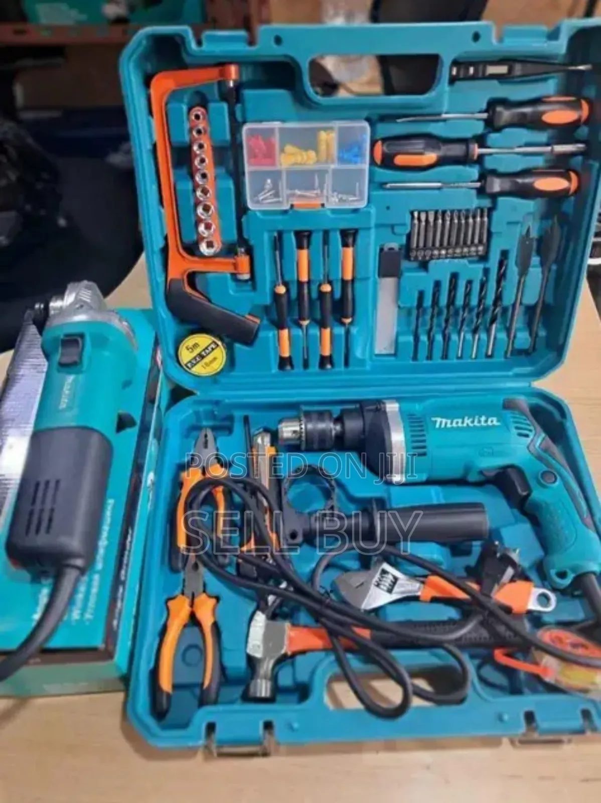Makita Drill With Accessories and Grinder