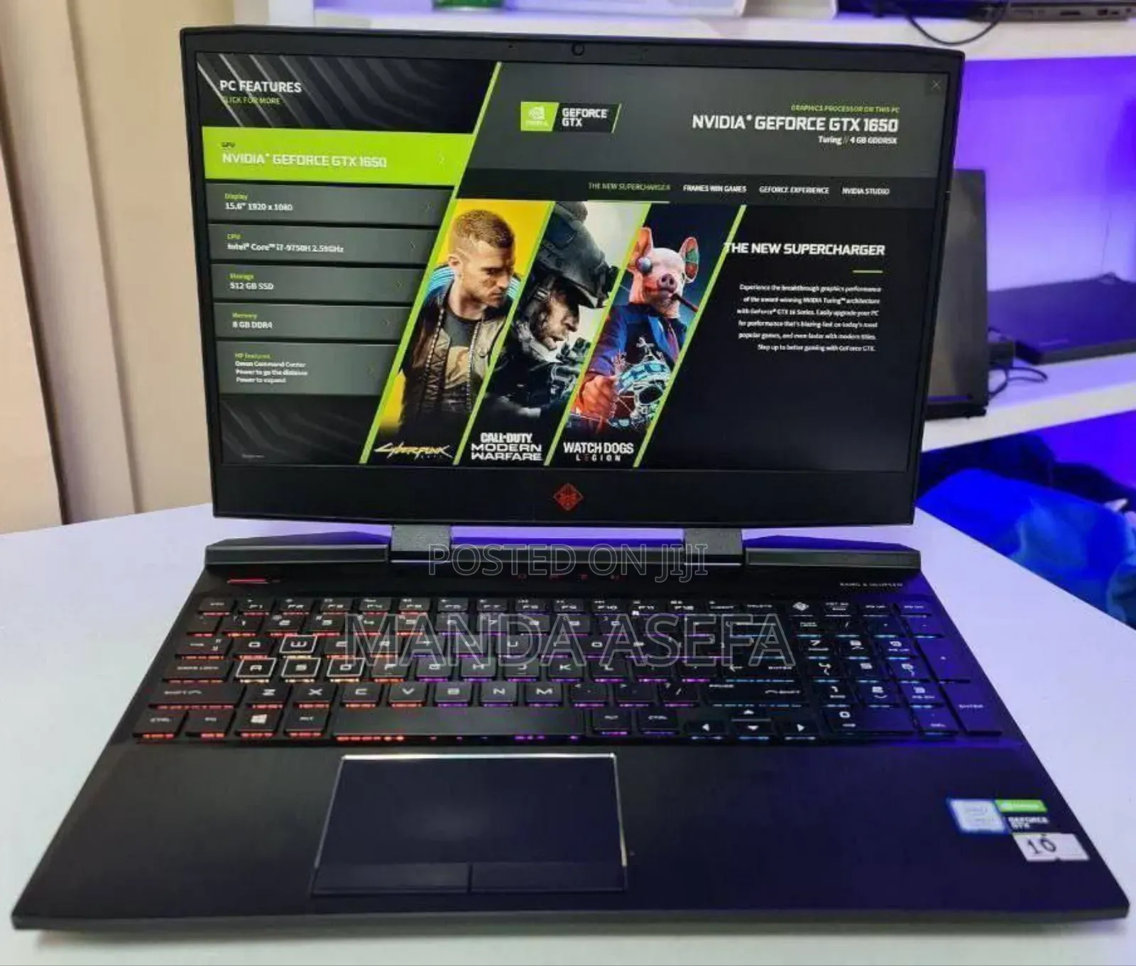 New Laptop HP Omen 15 16GB Intel Core I5 SSD 512GB