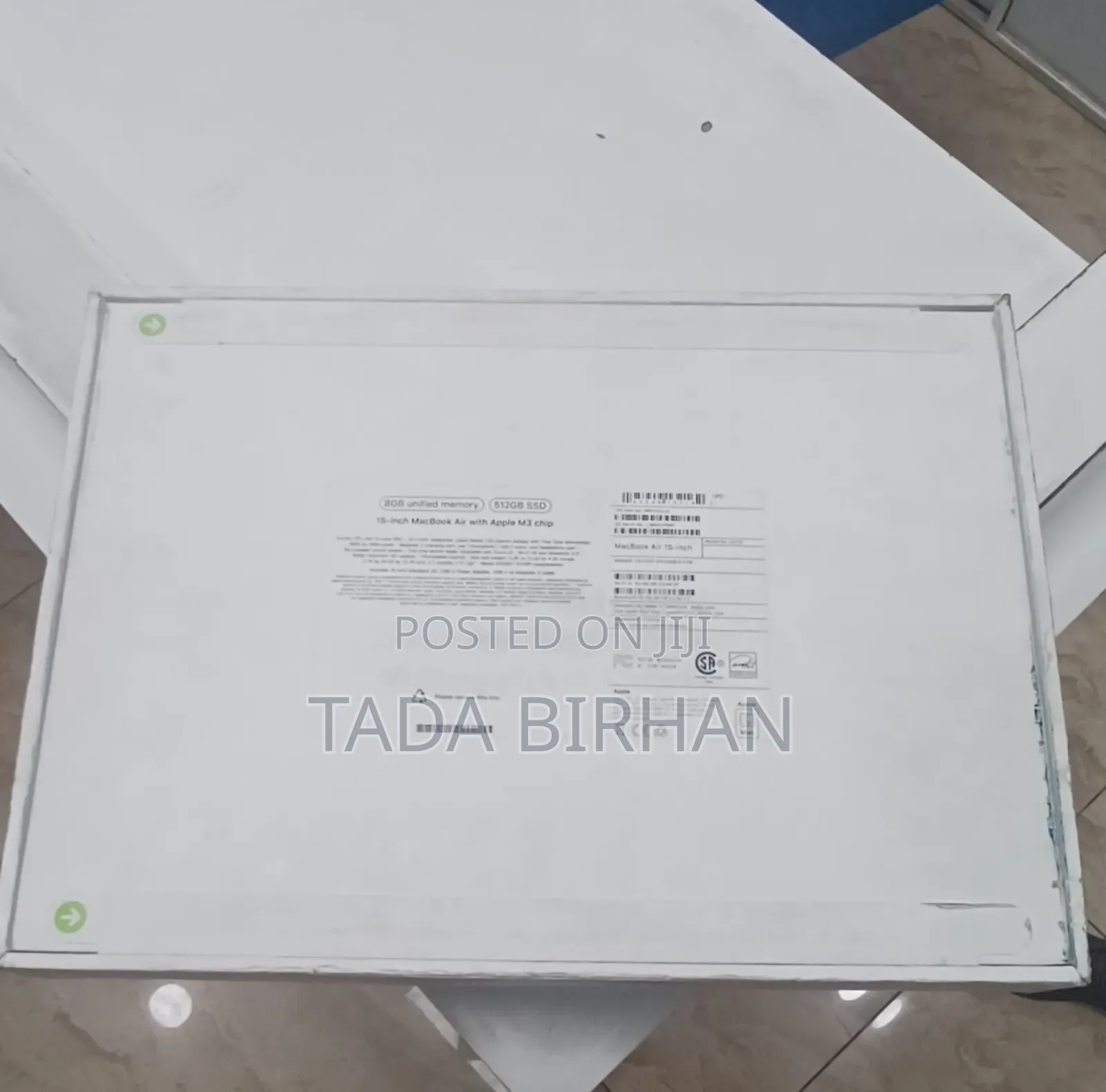 New Laptop Apple MacBook Air 2024 M3 15-Inch 8GB Apple M3 SSD 512GB