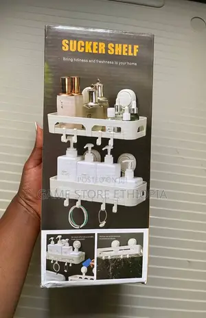 SUCKER SHELF | ግርግዳ ላይ የሚለጠፍ መደርደሪያ Bath Caddies