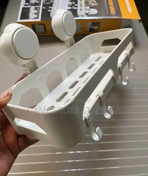 SUCKER SHELF | ግርግዳ ላይ የሚለጠፍ መደርደሪያ Bath Caddies