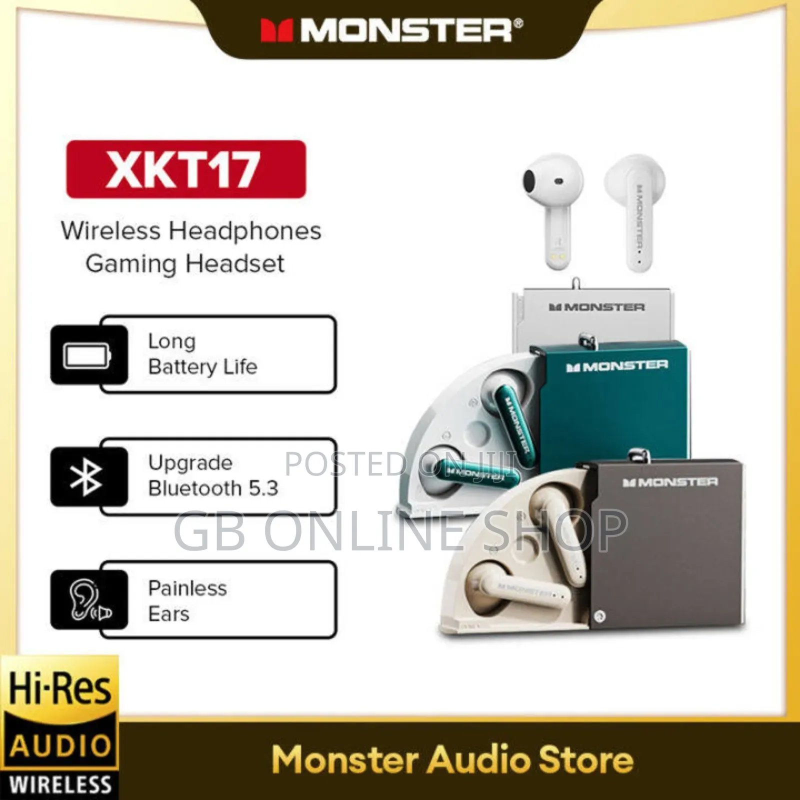 Monster XKT17 Bluetooth 5.3 Waterproof Headphone