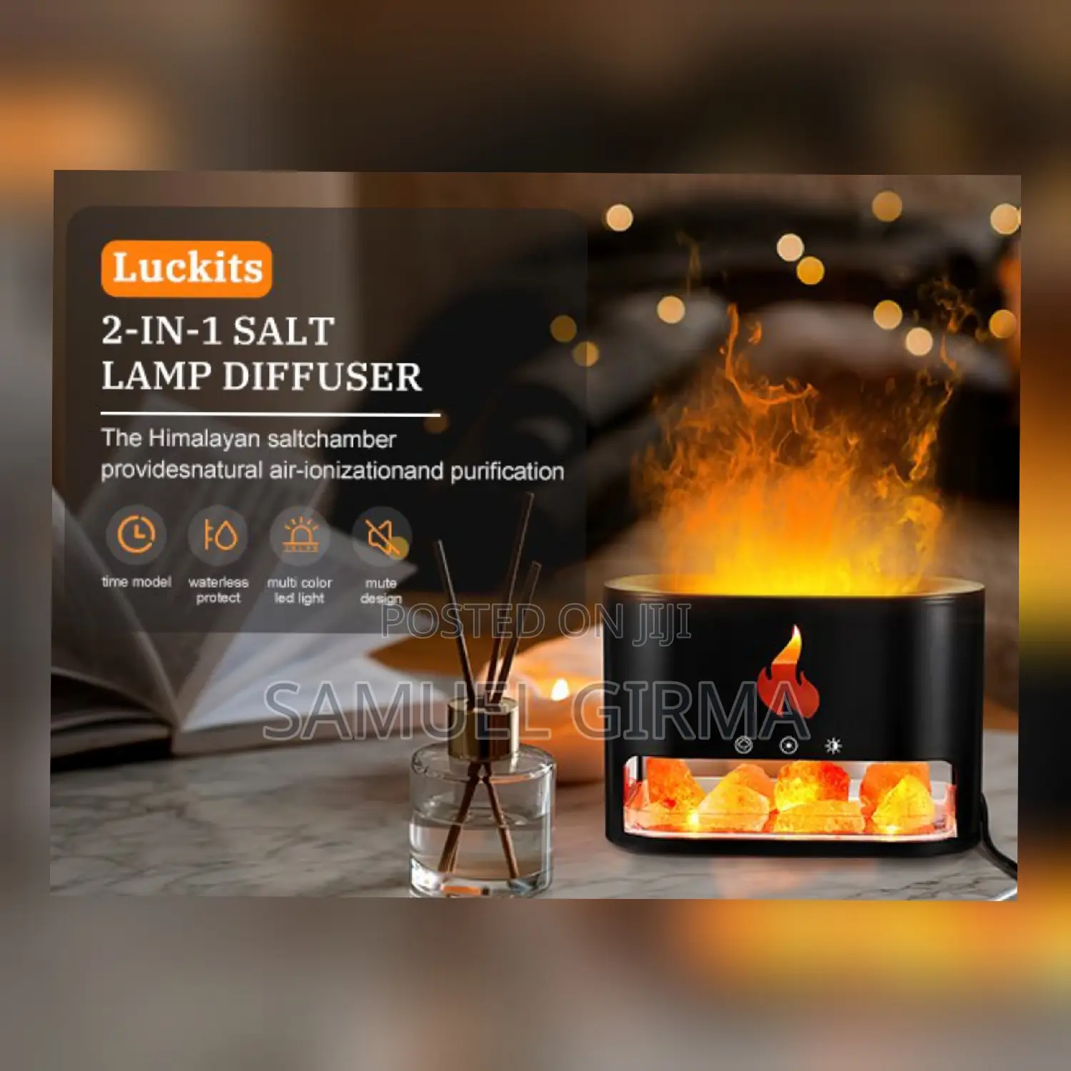 A Salt Stone Flame Aroma Diffuser