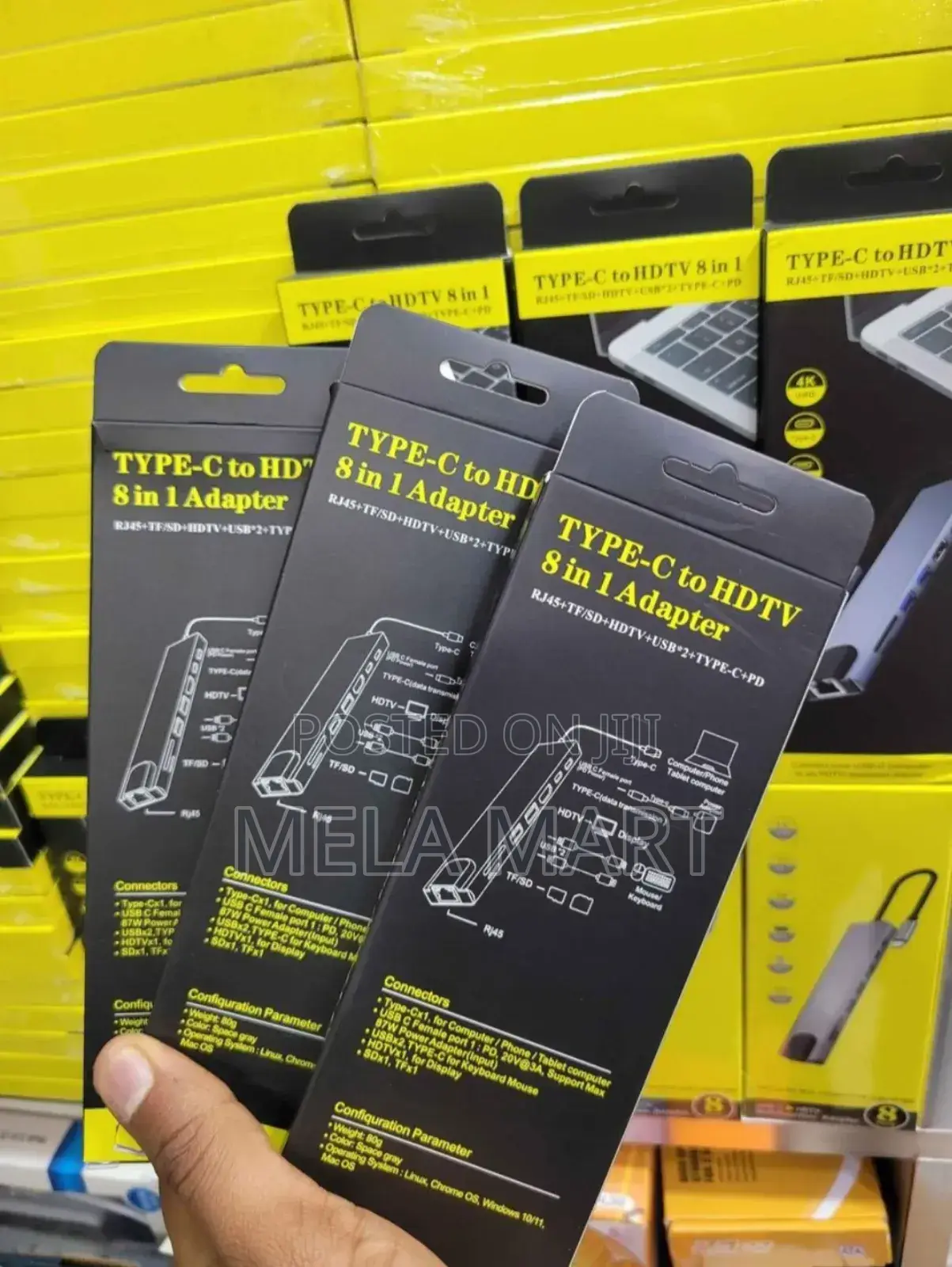 TYPE C to HDTV Convertor 8 in 1 Multi Convertor USB Hub