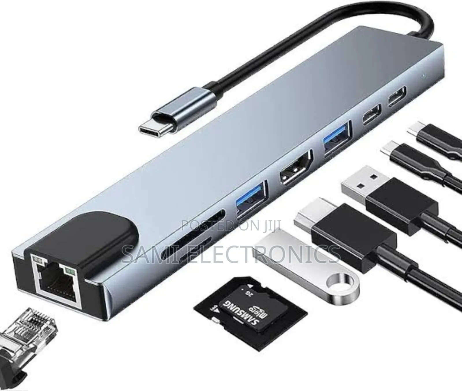 TYPE C to HDTV Convertor 8 in 1 Multi Convertor USB Hub