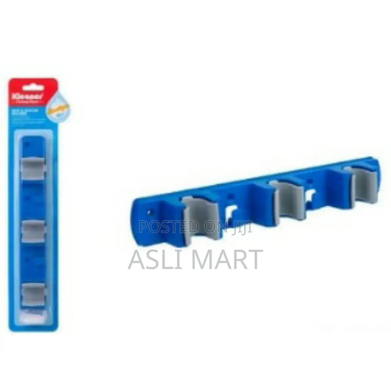 Mop and Broom Holder የመጥረጊያ እና መወልወያ መስቀያ 3 Holder 2 Hooks