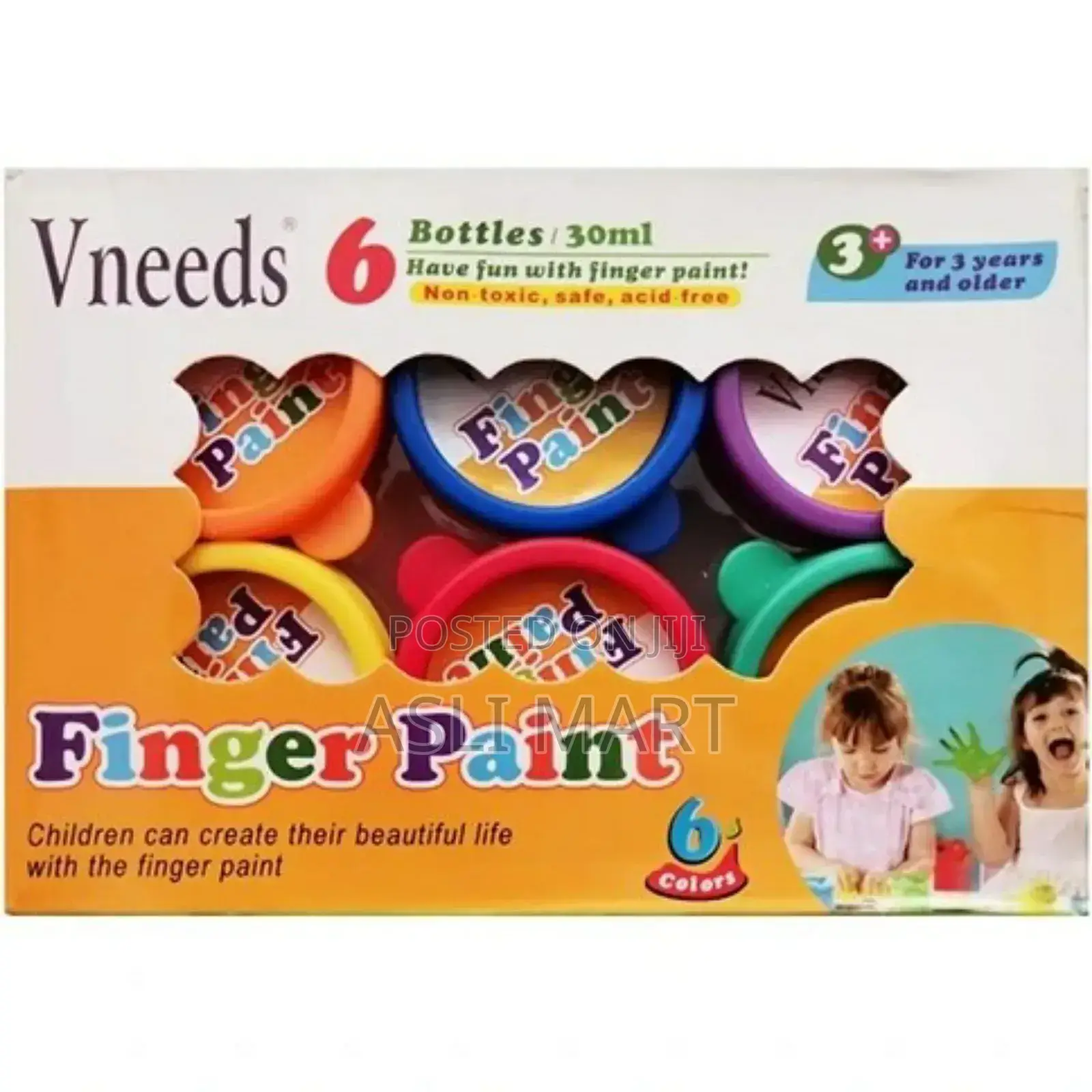 Six Color Kids Finger Paint