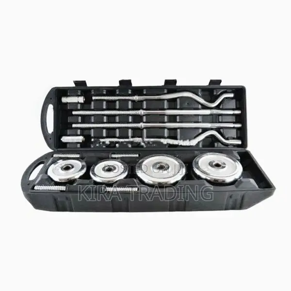 55kg Adjustable ተገጣጣሚ Dumbbell and Barbell ሁለቱንም መሆን የሚችል